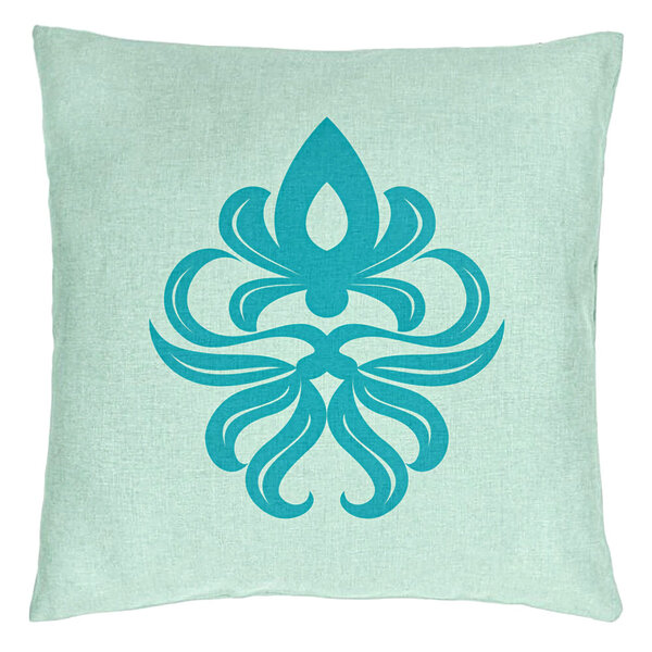 Perna Decorativa, Model Abstract ART, 40x40 cm, Verde Menta, Husa Detasabila, Burduf 15 Perna Decorativa
