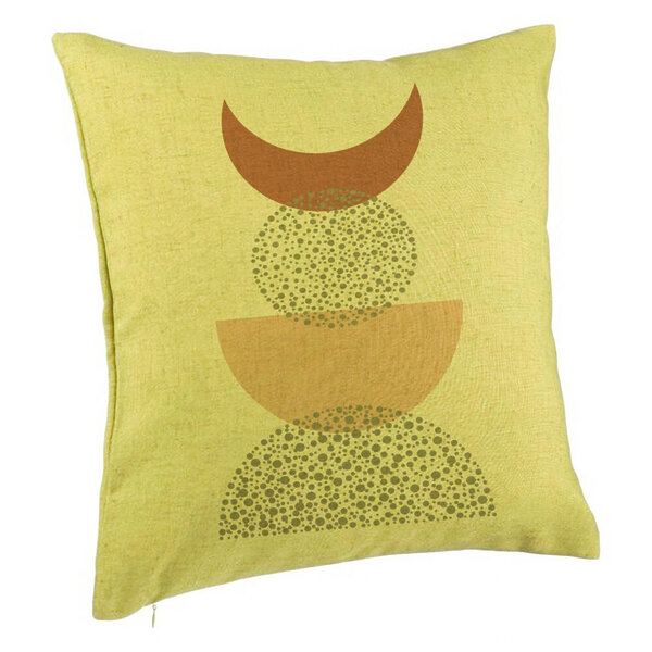 Perna Decorativa, Model Abstract Creativ 10, 40x40 cm, Verde, Husa Detasabila, Burduf 5 Perna Decorativa