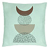 Perna Decorativa, Model Abstract Creativ 10, 40x40 cm, Verde Menta, Husa Detasabila, Burduf 22 Perna Decorativa