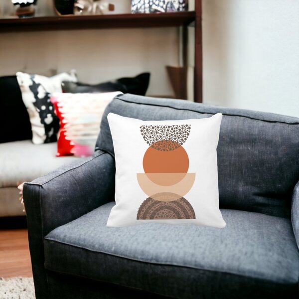 Perna Decorativa Model Abstract Creativ 11,40x40 cm, Alba, Mata, Husa Detasabila, Burduf 17 Husa Detasabila