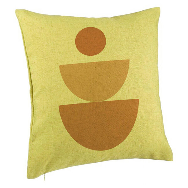 Perna Decorativa, Model Abstract Creativ 5, 40x40 cm, Verde, Husa Detasabila, Burduf 5 Perna Decorativa
