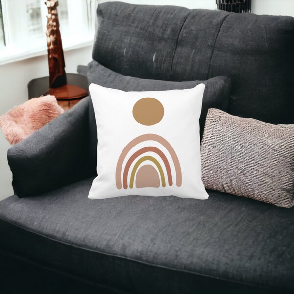 Perna Decorativa Model Abstract Creativ 5,40x40 cm, Alba, Mata, Husa Detasabila, Burduf 14 40x40 cm