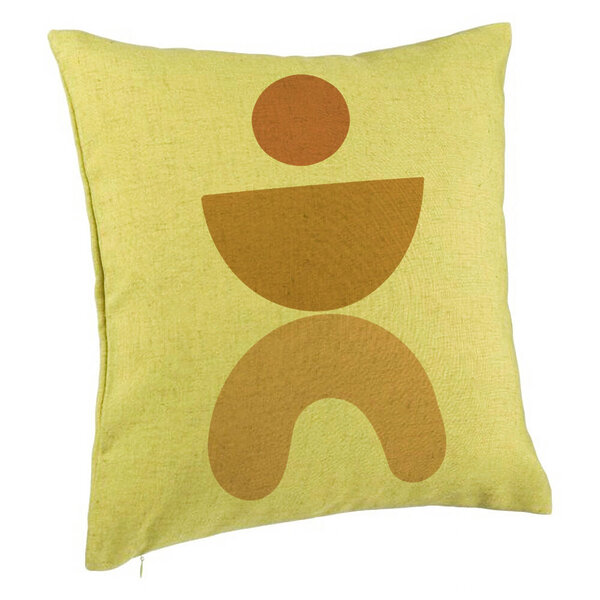 Perna Decorativa, Model Abstract Creativ 7, 40x40 cm, Verde, Husa Detasabila, Burduf 5 Perna Decorativa