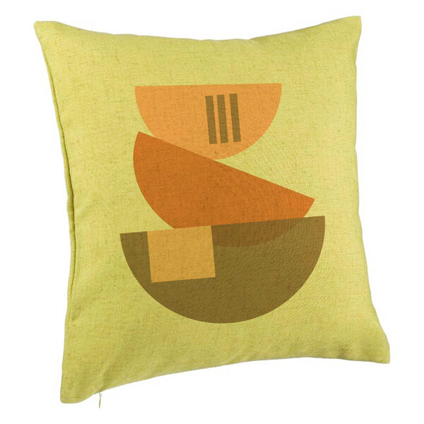 Perna Decorativa, Model Abstract Creativ 8, 40x40 cm, Verde, Husa Detasabila, Burduf 5 Perna Decorativa