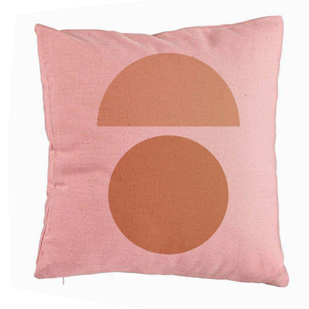 Perna Decorativa, Model Abstract Creativ 9, 40x40 cm, Roz, Husa Detasabila, Burduf 5 Perna Decorativa