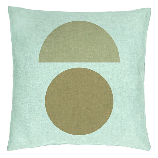 Perna Decorativa, Model Abstract Creativ 9, 40x40 cm, Verde Menta, Husa Detasabila, Burduf 15 Perna Decorativa
