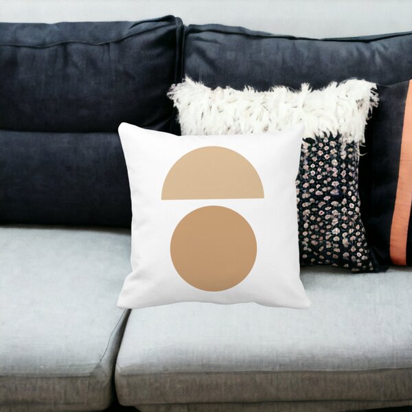 Perna Decorativa Model Abstract Creativ 9,40x40 cm, Alba, Mata, Husa Detasabila, Burduf 17 Husa Detasabila