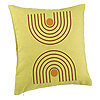Perna Decorativa, Model Abstract Lines, 40x40 cm, Verde, Husa Detasabila, Burduf 7 Perna Decorativa