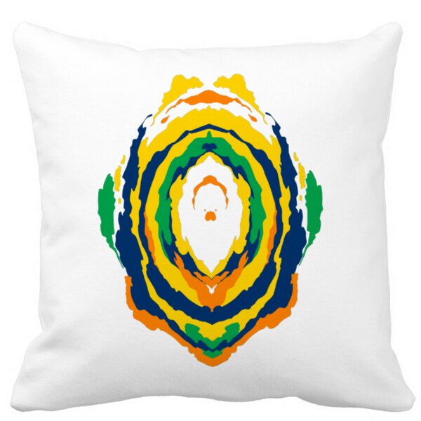 Perna Decorativa Model Abstract, Multicolor, 40x40 cm, Alba, Mata, Husa Detasabila, Burduf 13 Perna Decorativa Model Abstract