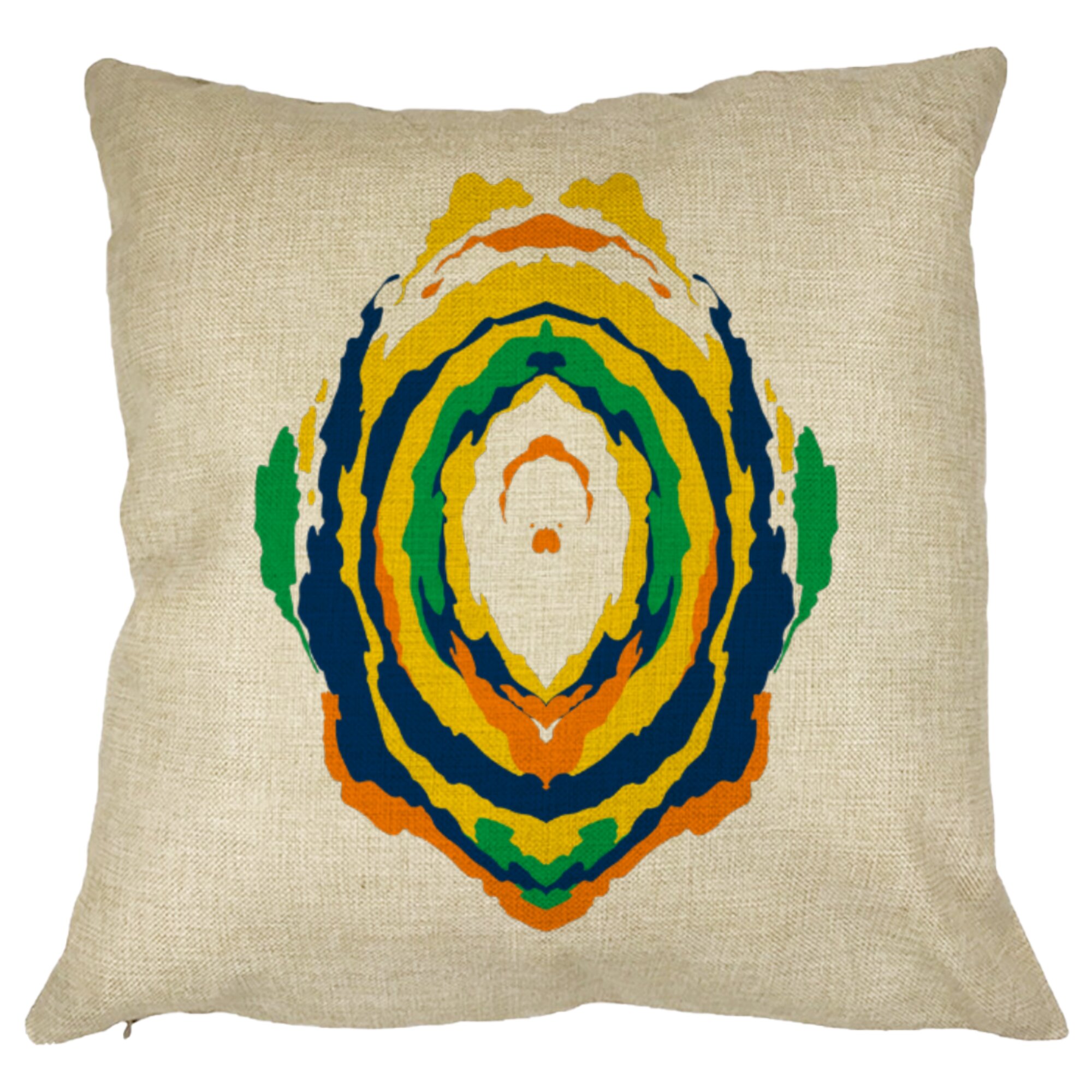 Perna Decorativa Model Abstract, Multicolor, 40x40 cm, Husa Detasabila, Burduf 11 Perna Decorativa Model Abstract