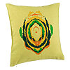 Perna Decorativa, Model Abstract, Multicolor, 40x40 cm, Verde, Husa Detasabila, Burduf 7 Perna Decorativa
