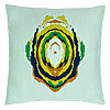 Perna Decorativa, Model Abstract, Multicolor, 40x40 cm, Verde Menta, Husa Detasabila, Burduf 22 Perna Decorativa