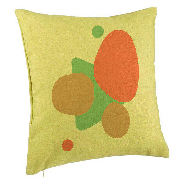 Perna Decorativa, Model Abstracta 10, 40x40 cm, Verde, Husa Detasabila, Burduf 5 Perna Decorativa
