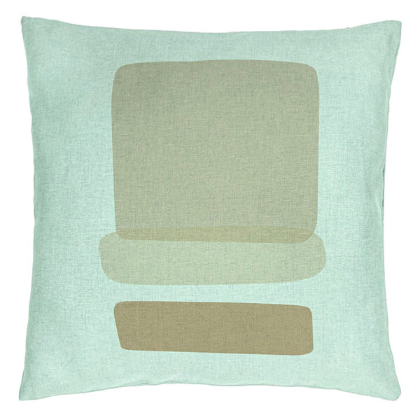 Perna Decorativa, Model Abstracta 12, 40x40 cm, Verde Menta, Husa Detasabila, Burduf 13 Perna Decorativa