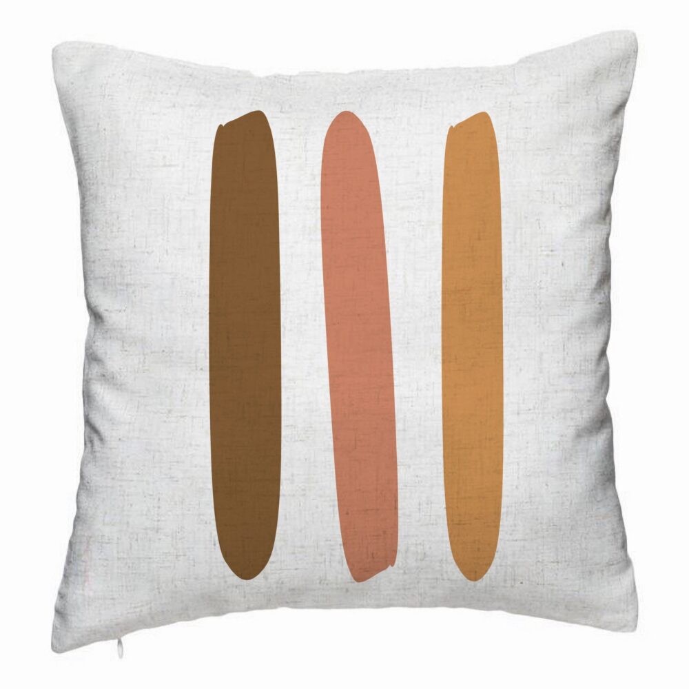 Perna Decorativa, Model Abstracta 13, 40x40 cm, Alb Murdar, Husa Detasabila, Burduf 5 Perna Decorativa