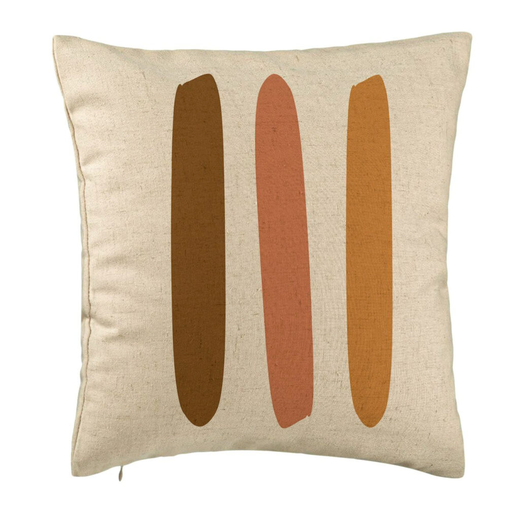 Perna Decorativa, Model Abstracta 13, 40x40 cm, Bej, Husa Detasabila, Burduf 5 Perna Decorativa