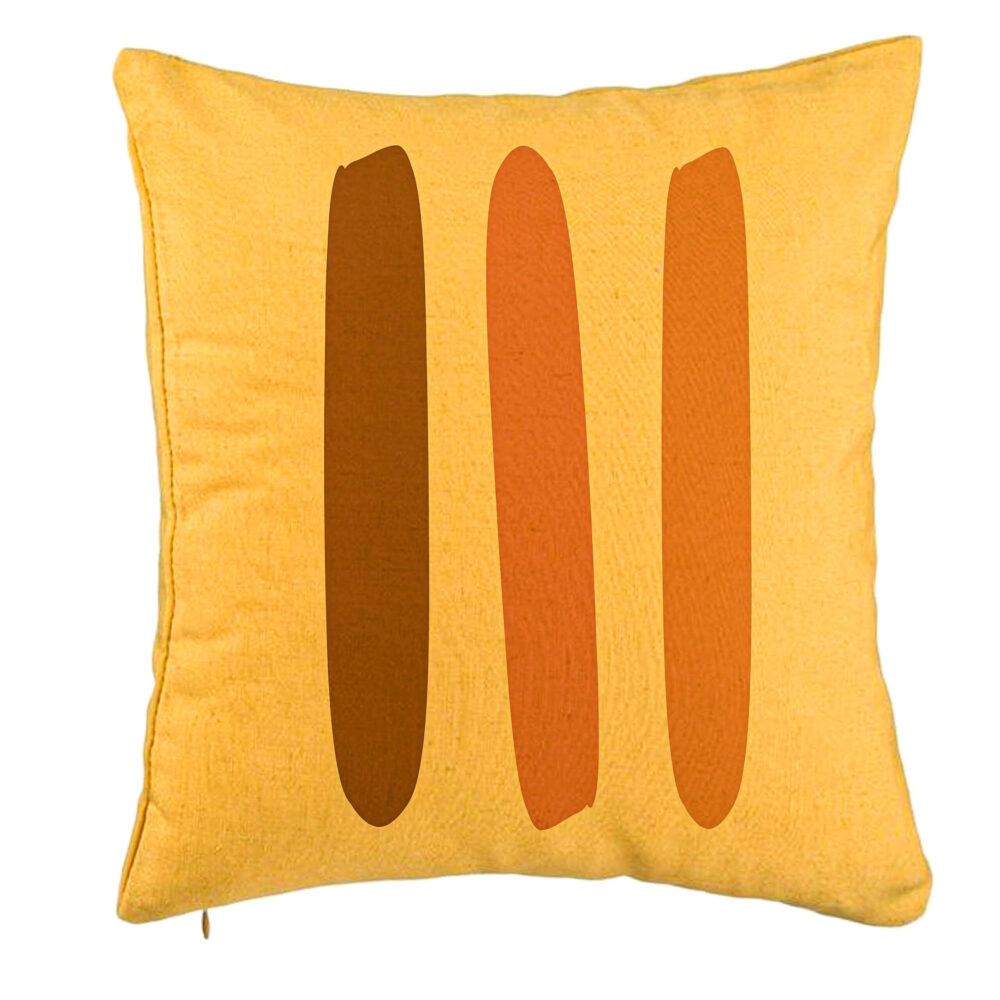 Perna Decorativa, Model Abstracta 13, 40x40 cm, Galben, Husa Detasabila, Burduf 5 Perna Decorativa