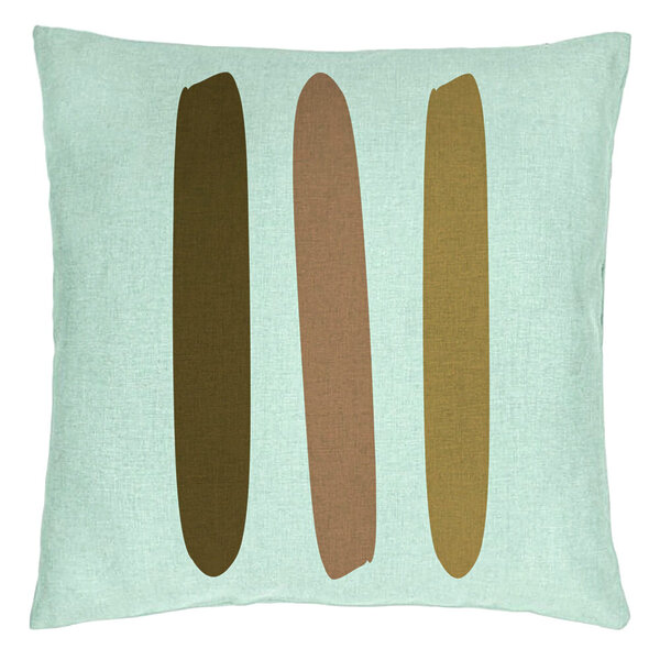 Perna Decorativa, Model Abstracta 13, 40x40 cm, Verde Menta, Husa Detasabila, Burduf 15 Perna Decorativa