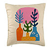 Perna Decorativa, Model Abstracta 2, 40x40 cm, Bej, Husa Detasabila, Burduf 7 Perna Decorativa