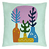 Perna Decorativa, Model Abstracta 2, 40x40 cm, Verde Menta, Husa Detasabila, Burduf 22 Perna Decorativa