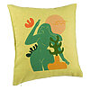 Perna Decorativa, Model Abstracta 4, 40x40 cm, Verde, Husa Detasabila, Burduf 7 Perna Decorativa