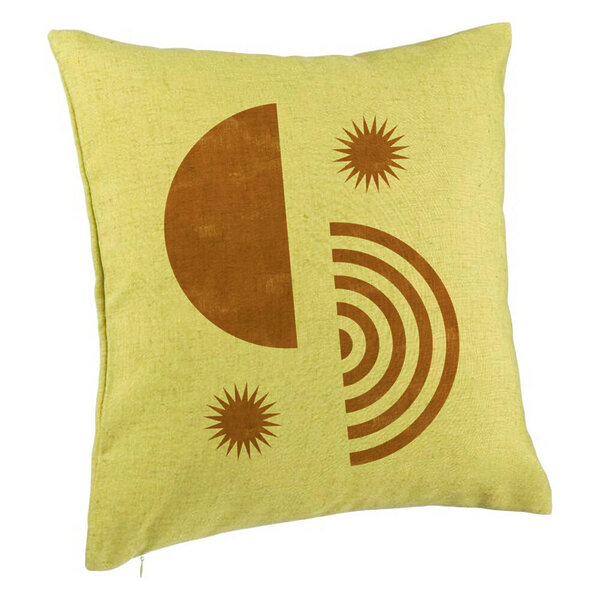 Perna Decorativa, Model Abstracta 8, 40x40 cm, Verde, Husa Detasabila, Burduf 5 Perna Decorativa