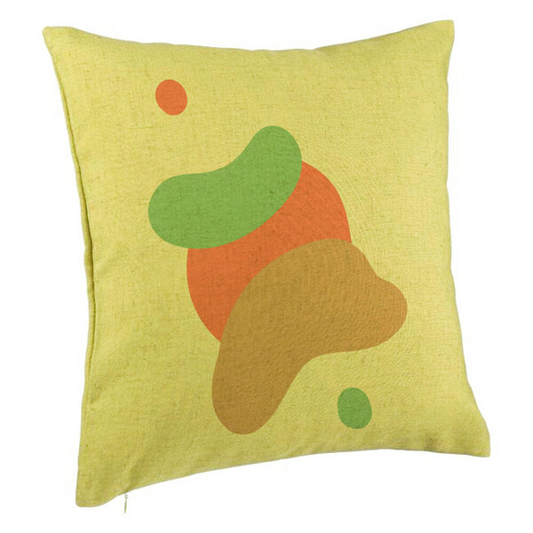 Perna Decorativa, Model Abstracta 9, 40x40 cm, Verde, Husa Detasabila, Burduf 5 Perna Decorativa