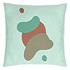 Perna Decorativa, Model Abstracta 9, 40x40 cm, Verde Menta, Husa Detasabila, Burduf 22 Perna Decorativa