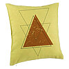 Perna Decorativa, Model Abstracta Forme Geometrice, 40x40 cm, Verde, Husa Detasabila, Burduf 7 Perna Decorativa