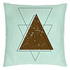 Perna Decorativa, Model Abstracta Forme Geometrice, 40x40 cm, Verde Menta, Husa Detasabila, Burduf 22 Perna Decorativa