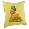 Perna Decorativa, Model African Fashion, 40x40 cm, Verde, Husa Detasabila, Burduf 7 Perna Decorativa