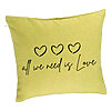 Perna Decorativa, Model All we need is Love, 40x40 cm, Verde, Husa Detasabila, Burduf 7 Perna Decorativa