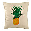Perna Decorativa, Model Ananas, 40x40 cm, Bej, Husa Detasabila, Burduf 7 Perna Decorativa