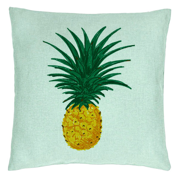 Perna Decorativa, Model Ananas, 40x40 cm, Verde Menta, Husa Detasabila, Burduf 15 Perna Decorativa