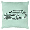 Perna Decorativa, Model BMW Lover, 40x40 cm, Verde Menta, Husa Detasabila, Burduf 22 Perna Decorativa