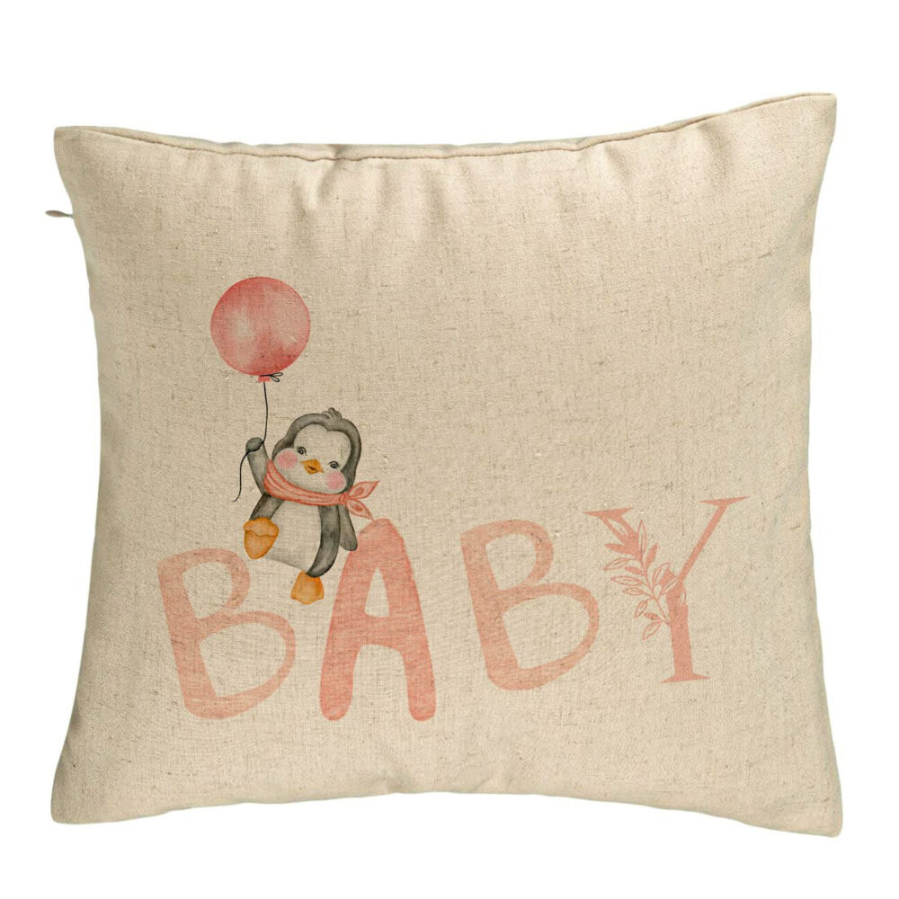 Perna Decorativa, Model Baby, 40x40 cm, Bej, Husa Detasabila, Burduf 5 Perna Decorativa