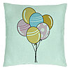 Perna Decorativa, Model Baloane Multicolor, 40x40 cm, Verde Menta, Husa Detasabila, Burduf 22 Perna Decorativa