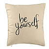 Perna Decorativa, Model Be Yourself, 40x40 cm, Bej, Husa Detasabila, Burduf 7 Perna Decorativa