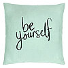 Perna Decorativa, Model Be Yourself, 40x40 cm, Verde Menta, Husa Detasabila, Burduf 22 Perna Decorativa