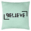 Perna Decorativa, Model Believe, 40x40 cm, Verde Menta, Husa Detasabila, Burduf 22 Perna Decorativa
