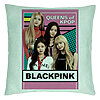 Perna Decorativa, Model Blackpink K-POP, 40x40 cm, Verde Menta, Husa Detasabila, Burduf 22 Perna Decorativa
