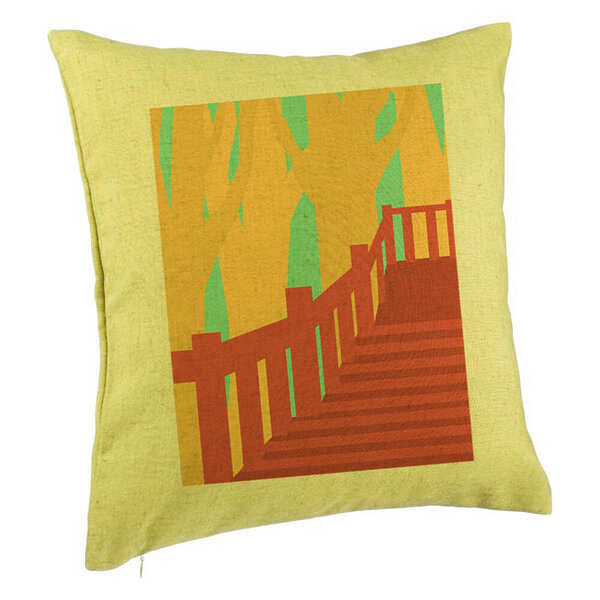 Perna Decorativa, Model Bridge Art, 40x40 cm, Verde, Husa Detasabila, Burduf 5 Perna Decorativa