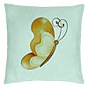 Perna Decorativa, Model Brown Butterfly, 40x40 cm, Verde Menta, Husa Detasabila, Burduf 22 Perna Decorativa