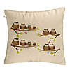 Perna Decorativa, Model Bufnite, 40x40 cm, Bej, Husa Detasabila, Burduf 7 Perna Decorativa