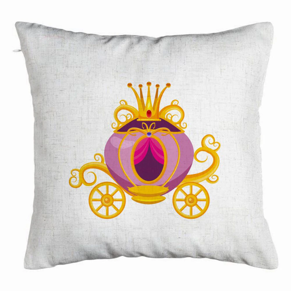 Perna Decorativa, Model Caleasca Regala, 40x40 cm, Alb Murdar, Husa Detasabila, Burduf 5 Perna Decorativa