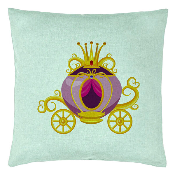 Perna Decorativa, Model Caleasca Regala, 40x40 cm, Verde Menta, Husa Detasabila, Burduf 15 Perna Decorativa