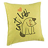 Perna Decorativa, Model Cat Lover, 40x40 cm, Verde, Husa Detasabila, Burduf 7 Perna Decorativa