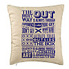 Perna Decorativa, Model Classic Quotes, 40x40 cm, Bej, Husa Detasabila, Burduf 7 Perna Decorativa