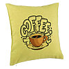 Perna Decorativa, Model Coffe Lover, 40x40 cm, Verde, Husa Detasabila, Burduf 7 Perna Decorativa