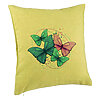 Perna Decorativa, Model Colorful Butterflies, 40x40 cm, Verde, Husa Detasabila, Burduf 7 Perna Decorativa